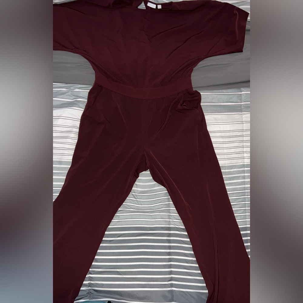 New York & Company Jumpsuit-Burgundy